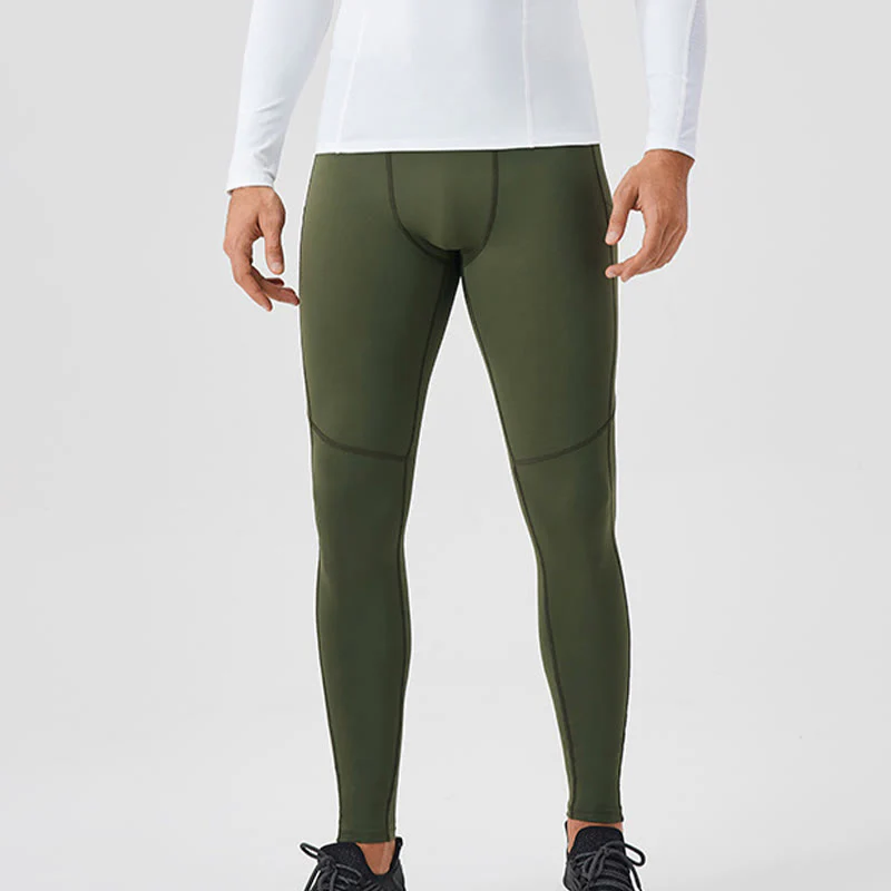 Pantaloni sportivi da uomo elastici e traspiranti con vita alta, tinta unita, Buddha Stones, con tasca posteriore con cerniera - Image 31