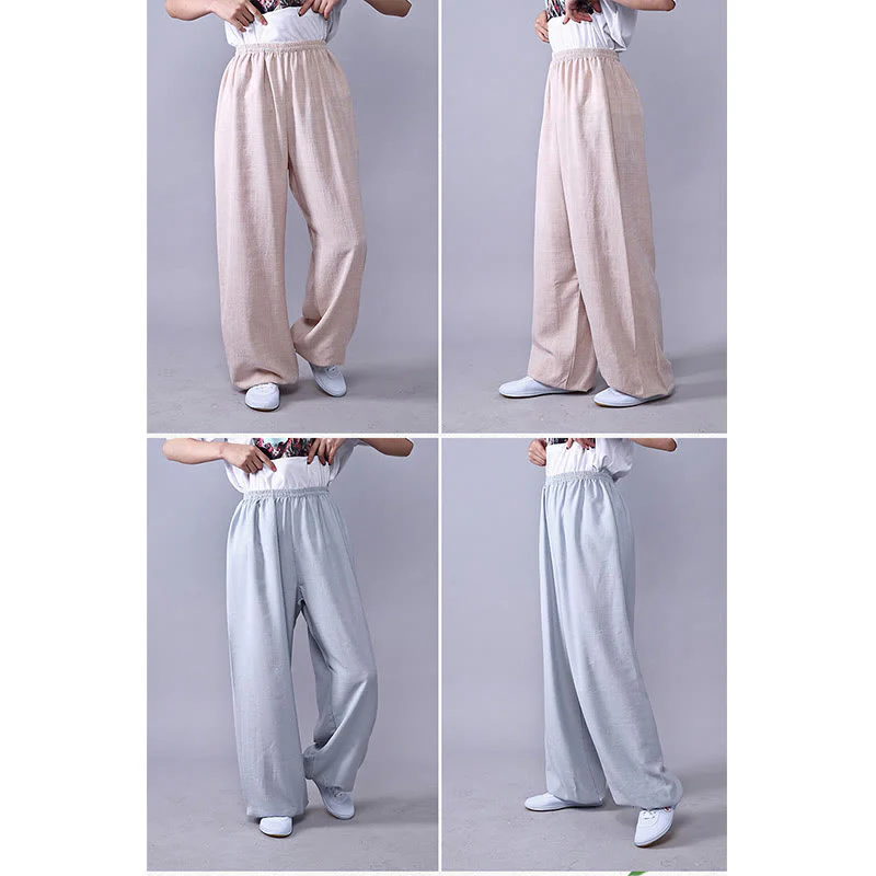 Pantaloni unisex in cotone e lino con elastico in vita, Buddha Stones , per la pratica del Tai Chi Qigong - Image 12