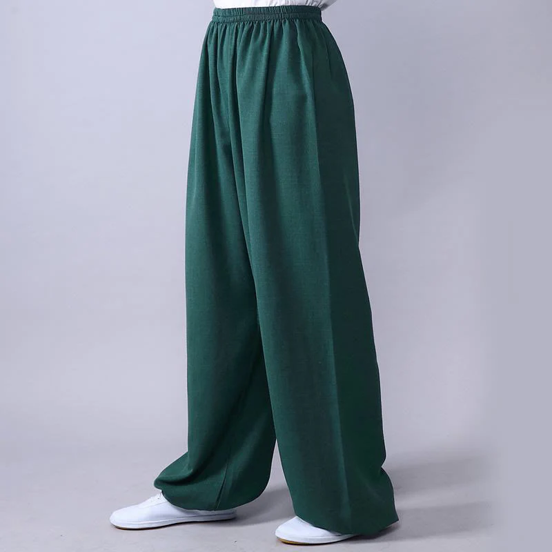 Pantaloni unisex in cotone e lino con elastico in vita, Buddha Stones , per la pratica del Tai Chi Qigong - Image 13