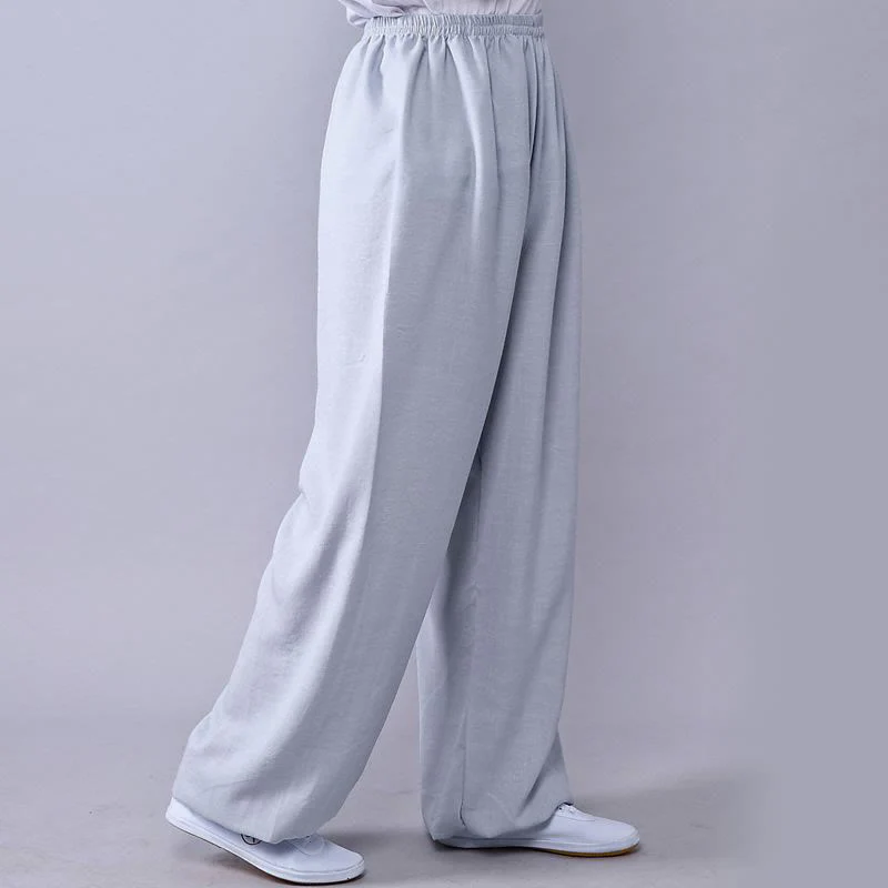 Pantaloni unisex in cotone e lino con elastico in vita, Buddha Stones , per la pratica del Tai Chi Qigong - Image 15