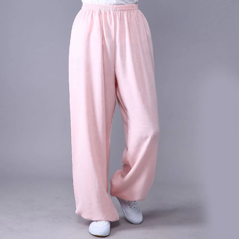 Pantaloni unisex in cotone e lino con elastico in vita, Buddha Stones , per la pratica del Tai Chi Qigong - Image 18