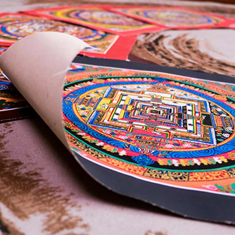 Pittura tibetana fatta a mano Thangka Mandala Blind Box Motivo colore casuale - Image 7
