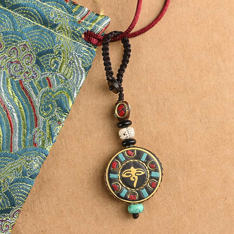Portachiavi con Buddha Stones tibetano Om Mani Padme Hum Bodhi Seme della pace - Image 10