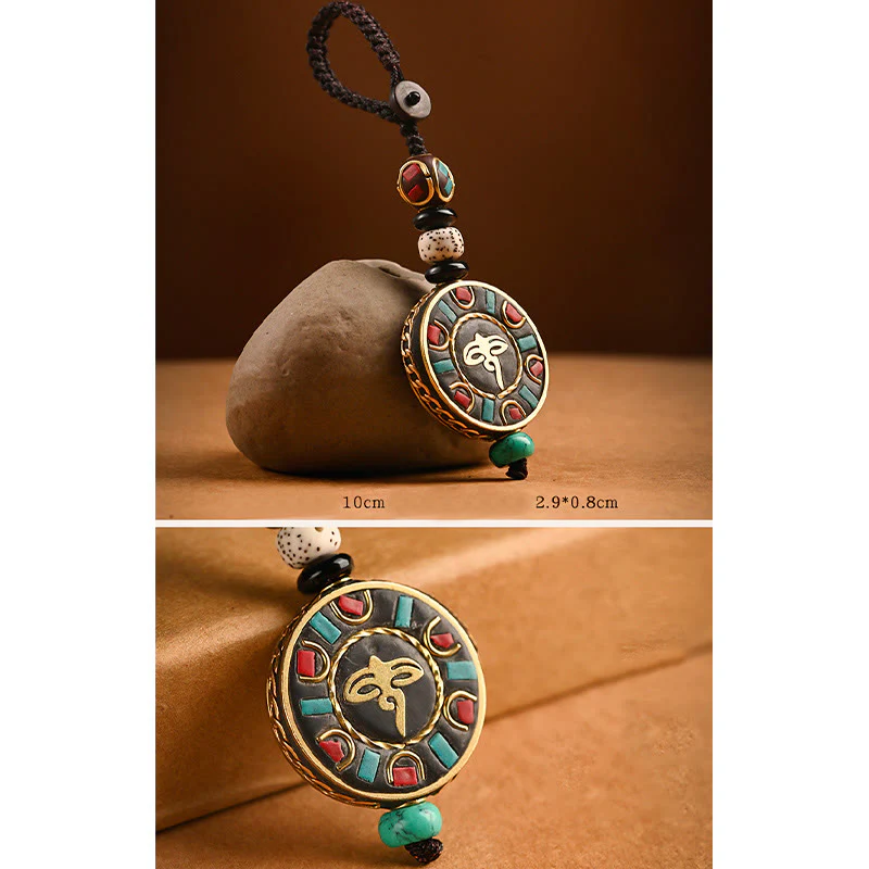 Portachiavi con Buddha Stones tibetano Om Mani Padme Hum Bodhi Seme della pace - Image 11