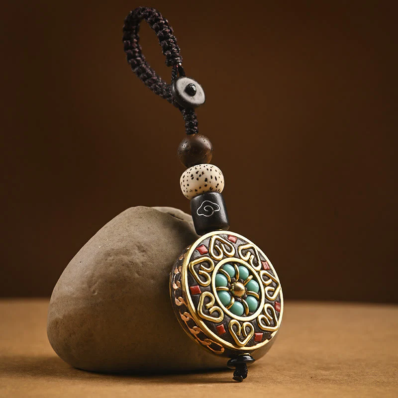 Portachiavi con Buddha Stones tibetano Om Mani Padme Hum Bodhi Seme della pace - Image 12