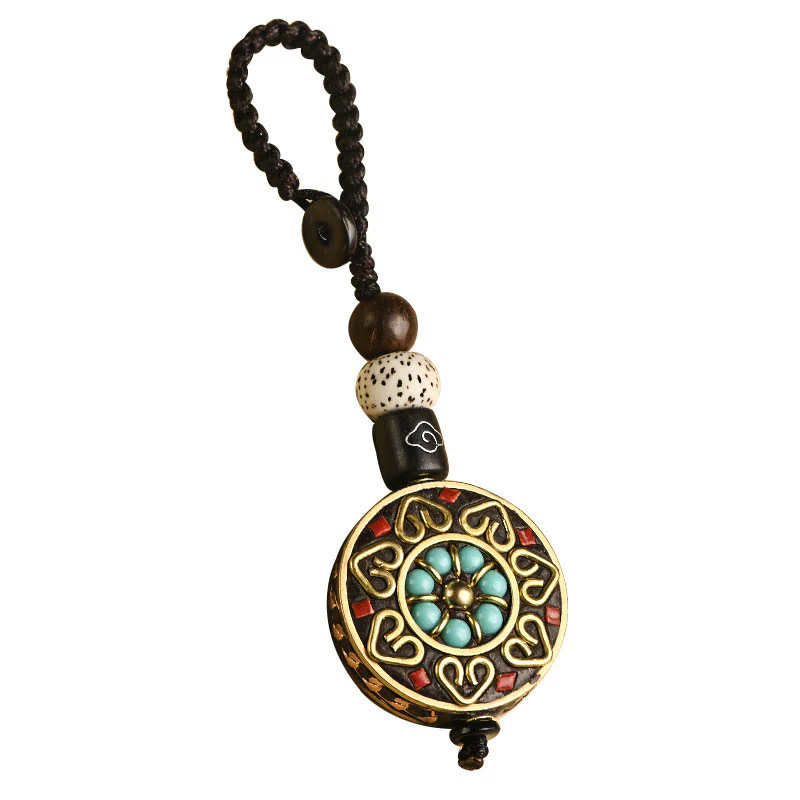 Portachiavi con Buddha Stones tibetano Om Mani Padme Hum Bodhi Seme della pace - Image 16