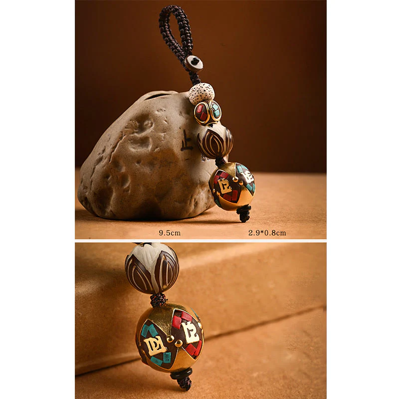 Portachiavi con Buddha Stones tibetano Om Mani Padme Hum Bodhi Seme della pace - Image 20