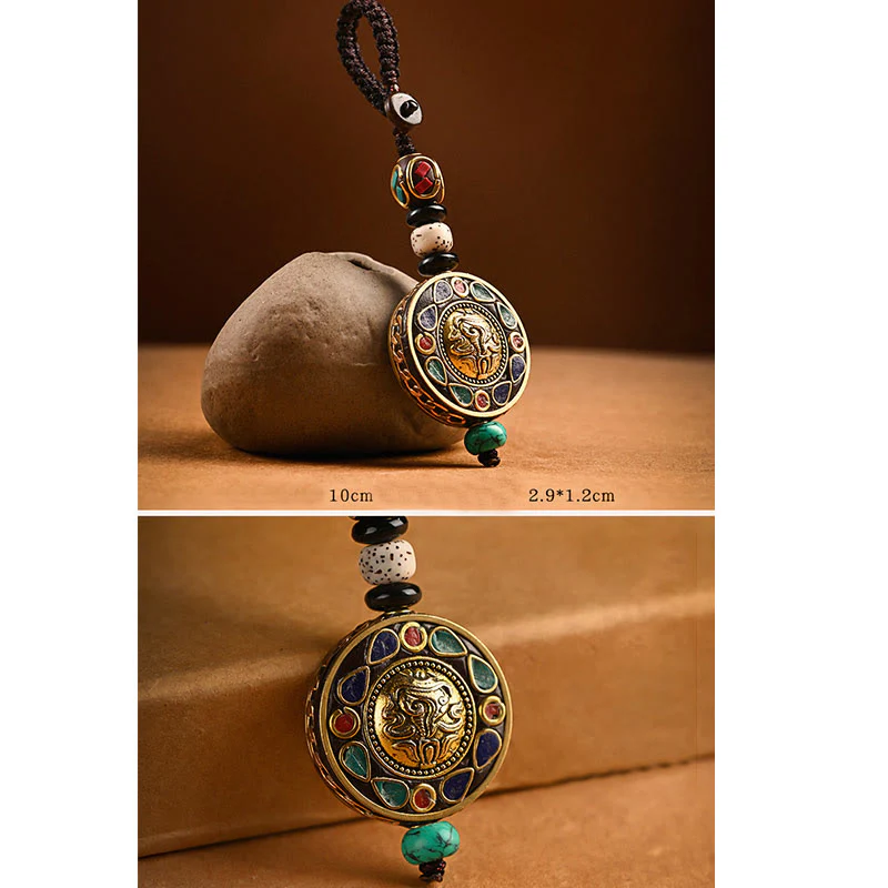 Portachiavi con Buddha Stones tibetano Om Mani Padme Hum Bodhi Seme della pace - Image 3