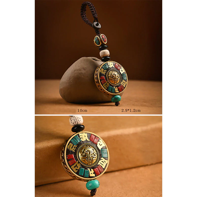 Portachiavi con Buddha Stones tibetano Om Mani Padme Hum Bodhi Seme della pace - Image 6