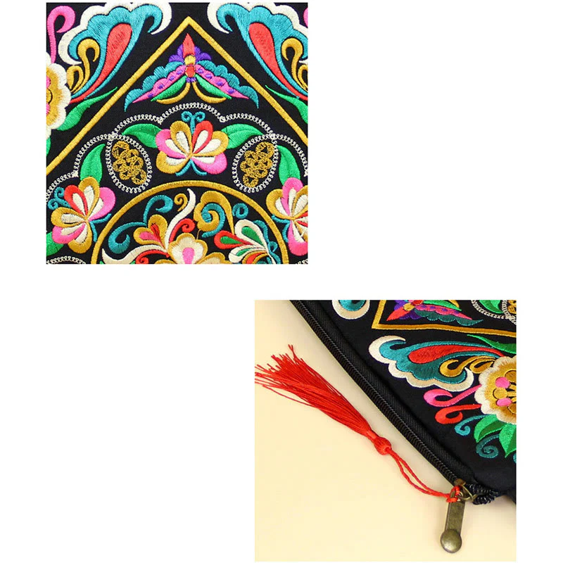 Portafoglio con ricamo a forma di fiore di cosmo, drago , Buddha Stones, borsa per la spesa - Image 15