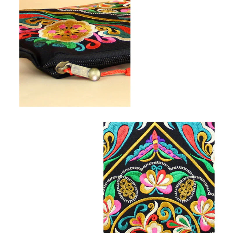 Portafoglio con ricamo a forma di fiore di cosmo, drago , Buddha Stones, borsa per la spesa - Image 17