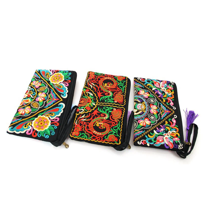Portafoglio con ricamo a forma di fiore di cosmo, drago , Buddha Stones, borsa per la spesa - Image 33