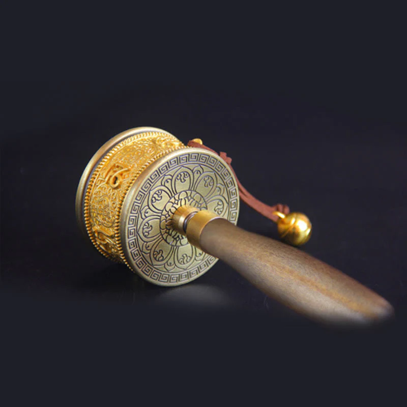 Ruota della preghiera tibetana fortunata Decorazione con sei parole vere - Image 3