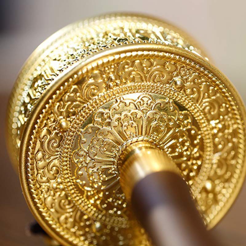 Ruota di preghiera tibetana Sei parole vere Decorazione curativa in legno di sandalo - Image 5