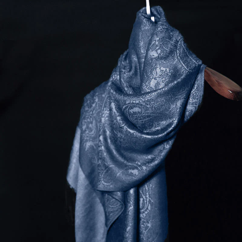 Scialle con nappe in jacquard di anacardi tibetani e Buddha Stones, primavera, autunno, inverno, caldo e accogliente, sciarpa avvolgente - Image 12