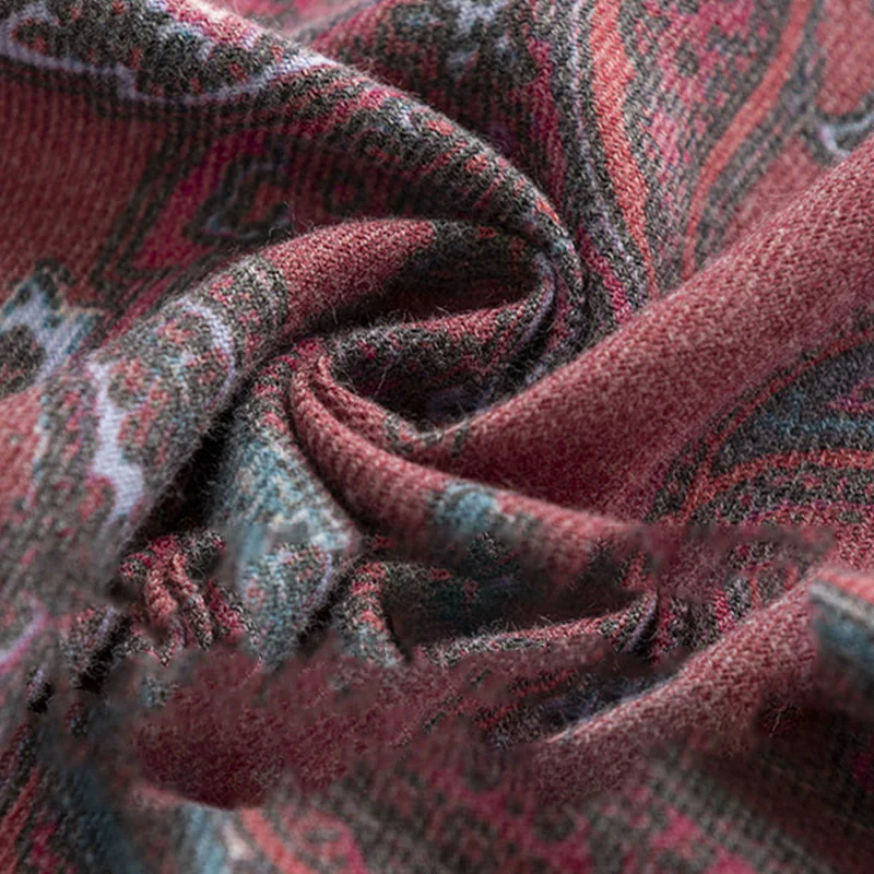Scialle con stampe paisley tibetane Buddha Stones , autunno inverno, morbido e caldo, sciarpa avvolgente - Image 6