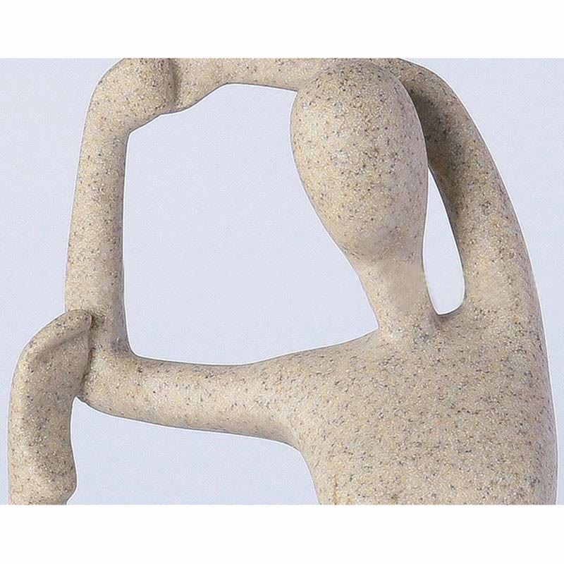 Scultura in resina di statuetta spirituale astratta di yoga che medita esercizio decorazione da scrivania - Image 4