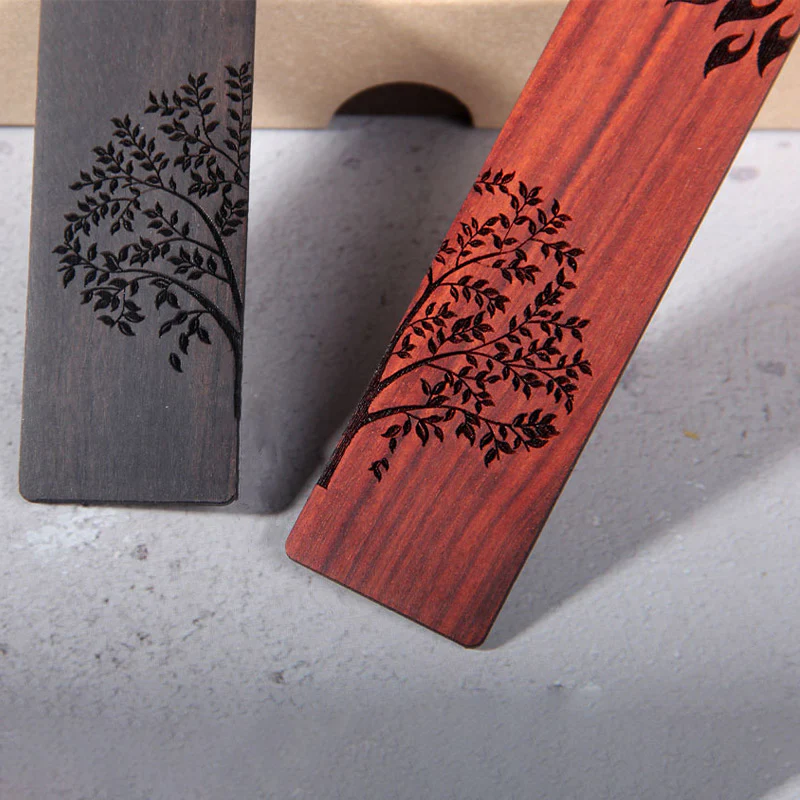 Segnalibri Buddha Stones Sun Tree Ebony Wood Small Leaf Red Sandalwood con scatola regalo - Image 15
