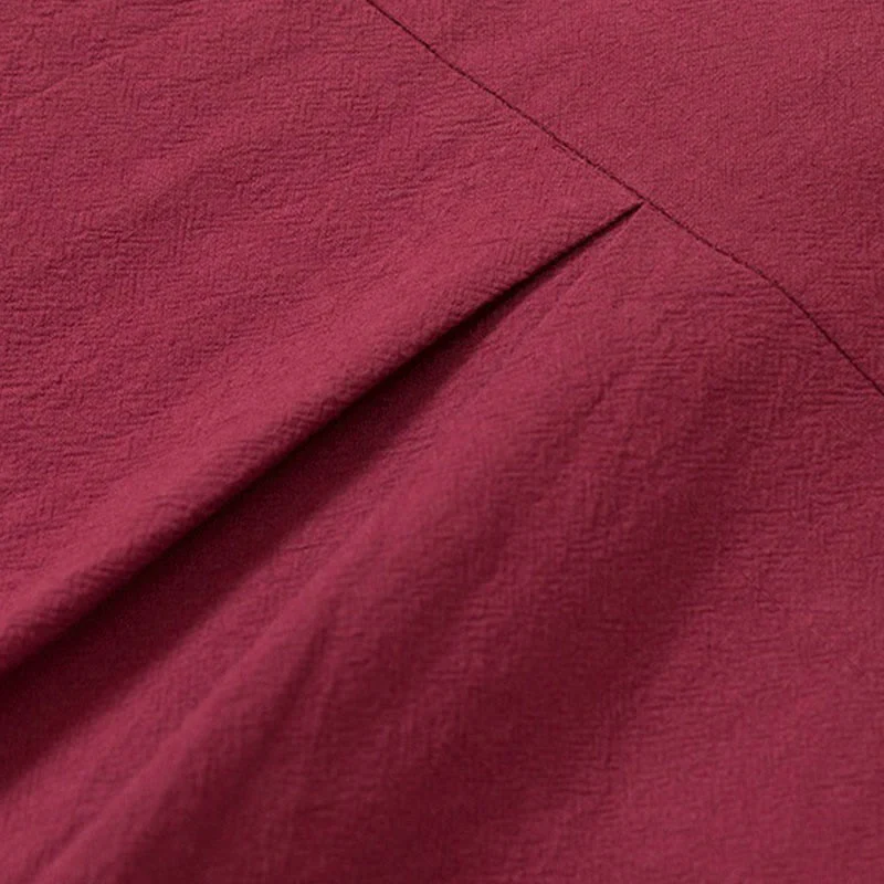 Set da 2 pezzi da uomo in cotone con bottoni a rana, camicia a maniche lunghe e pantaloni con tasche, motivo Buddha Stones - Image 7
