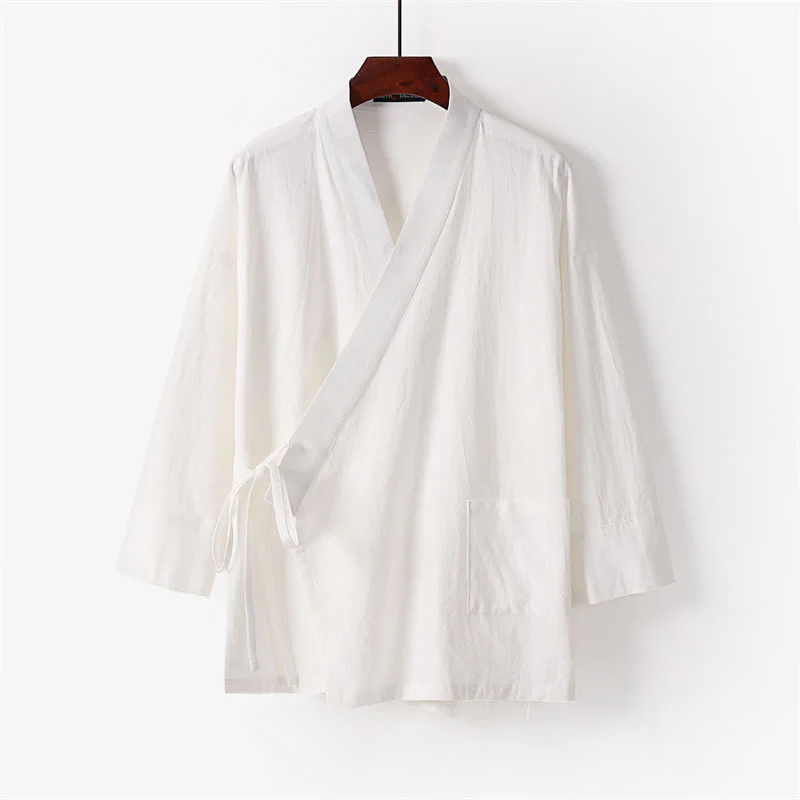 Set di 2 pantaloni kimono in cotone con lacci e tasche Buddha Stones da uomo, in tessuto per meditazione - Image 3