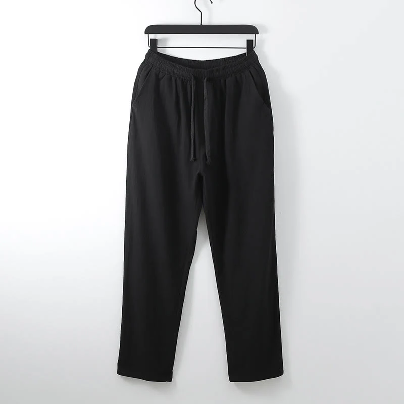 Set di 2 pantaloni kimono in cotone con lacci e tasche Buddha Stones da uomo, in tessuto per meditazione - Image 9