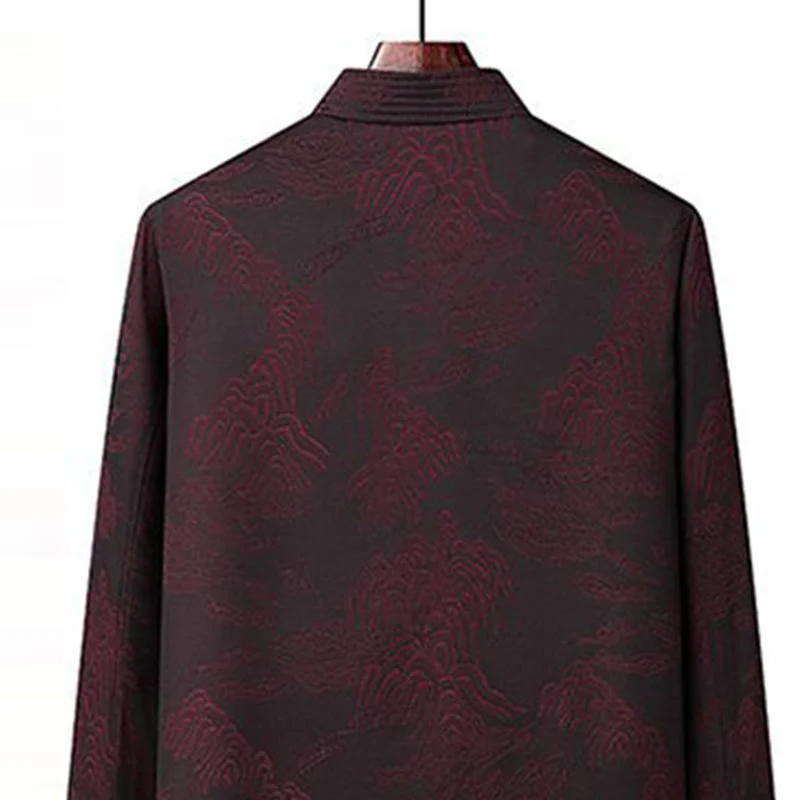 Set di 2 pezzi Buddha Stones , completo da uomo con camicia a maniche lunghe, pantaloni e bottoni a rana, in cotone - Image 10
