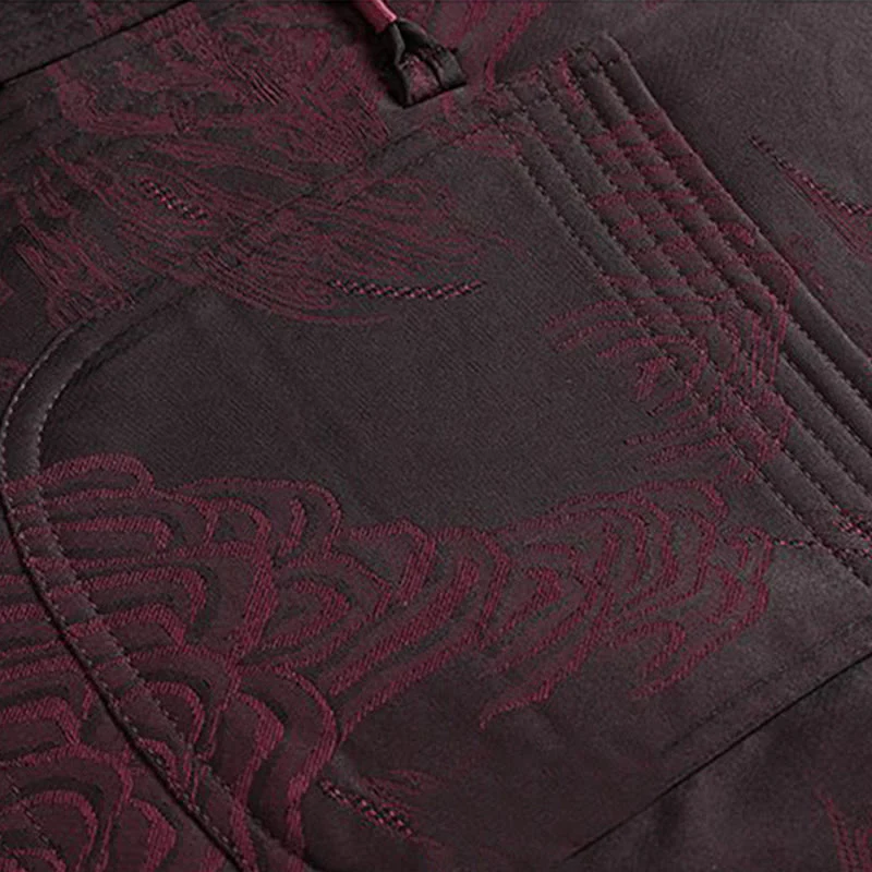 Set di 2 pezzi Buddha Stones , completo da uomo con camicia a maniche lunghe, pantaloni e bottoni a rana, in cotone - Image 13