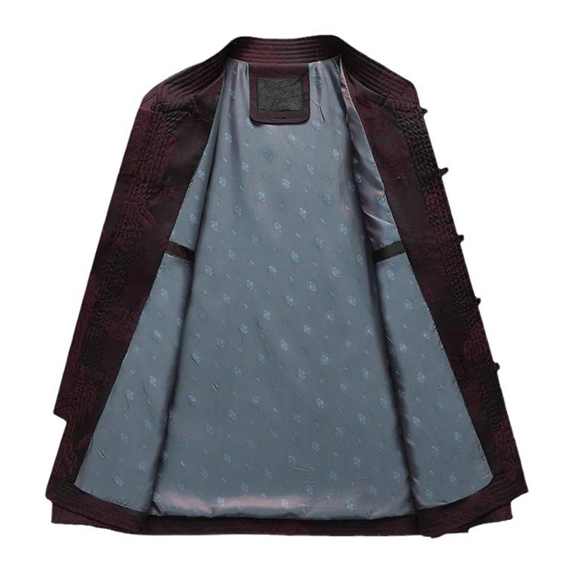 Set di 2 pezzi Buddha Stones , completo da uomo con camicia a maniche lunghe, pantaloni e bottoni a rana, in cotone - Image 8