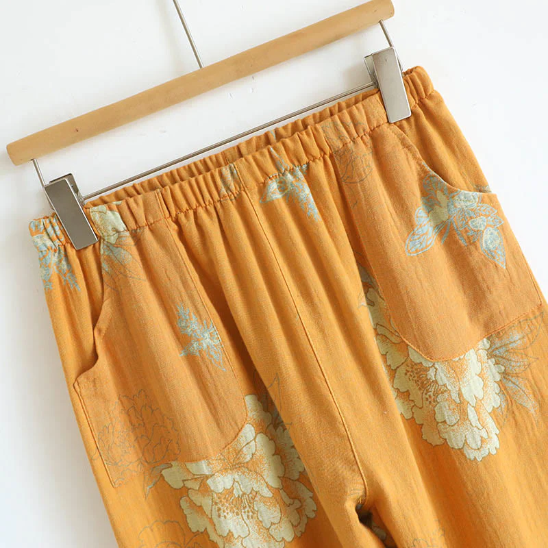 Completo da 2 pezzi con stampa Buddha Stones , composto da camicia a maniche lunghe e pantaloni con tasche, in cotone e bottoni a forma di rana. - Image 15