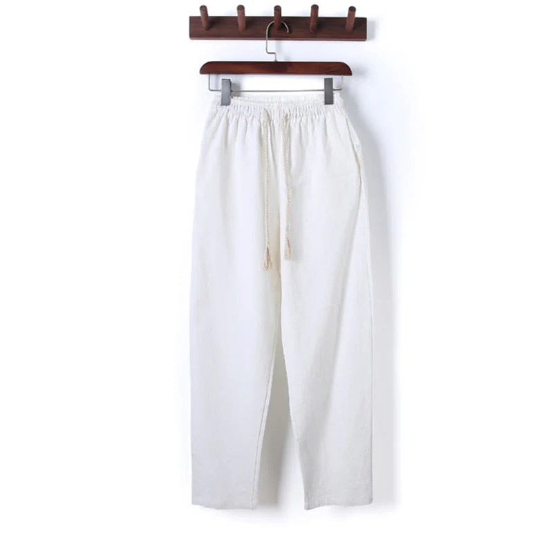 Set di 2 pezzi da uomo in tinta unita con bottoni a rana, camicia a maniche lunghe in cotone e pantaloni con tasche, Buddha Stones - Image 16