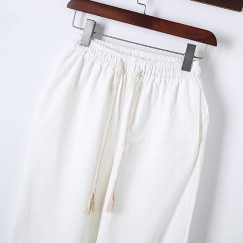 Set di 2 pezzi da uomo in tinta unita con bottoni a rana, camicia a maniche lunghe in cotone e pantaloni con tasche, Buddha Stones - Image 18