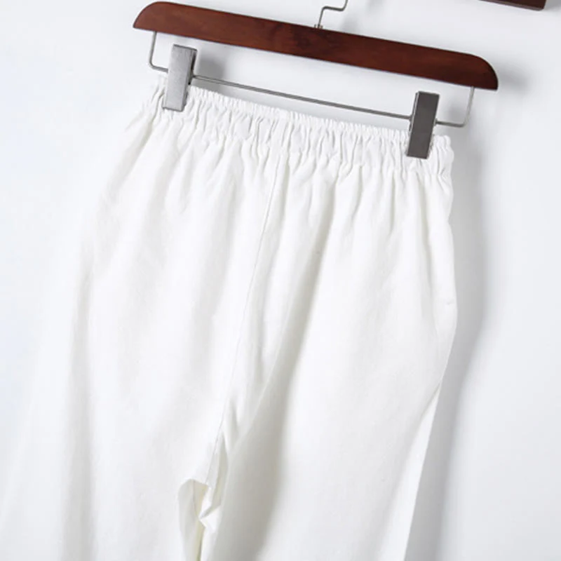 Set di 2 pezzi da uomo in tinta unita con bottoni a rana, camicia a maniche lunghe in cotone e pantaloni con tasche, Buddha Stones - Image 19