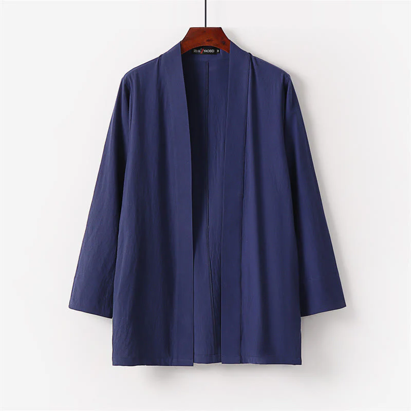 Set di 2 pezzi di kimono in cotone Buddha Stones, pantaloni alla caviglia, set di stoffa per meditazione da uomo - Image 15