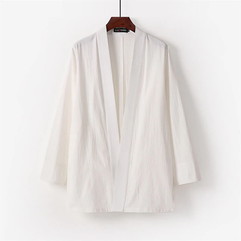 Set di 2 pezzi di kimono in cotone Buddha Stones, pantaloni alla caviglia, set di stoffa per meditazione da uomo - Image 4