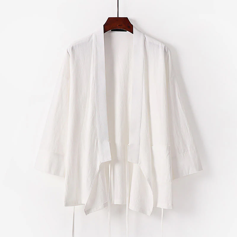 Set di 2 pezzi di kimono in cotone con lacci, pantaloni larghi alla caviglia e tasche, da meditazione per uomo, Buddha Stones - Image 19