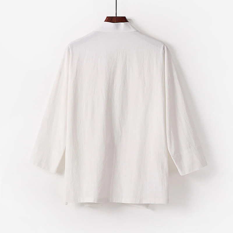 Set di 2 pezzi di kimono in cotone con lacci, pantaloni larghi alla caviglia e tasche, da meditazione per uomo, Buddha Stones - Image 20