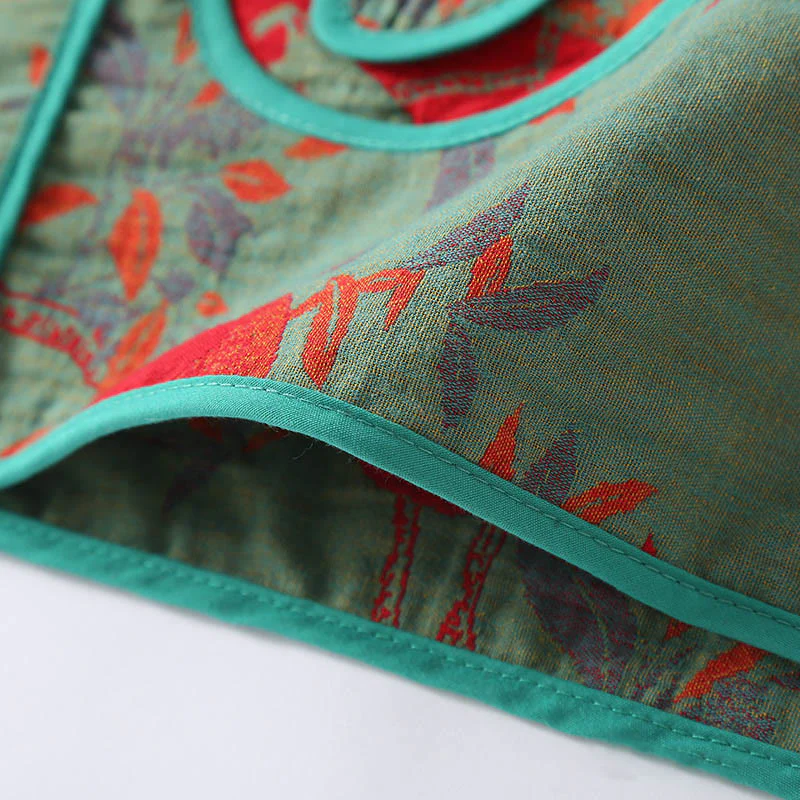 Set di 2 pezzi in patchwork Buddha Stones , camicia con bottoni a rana, pantaloni e tasche in puro cotone - Image 11