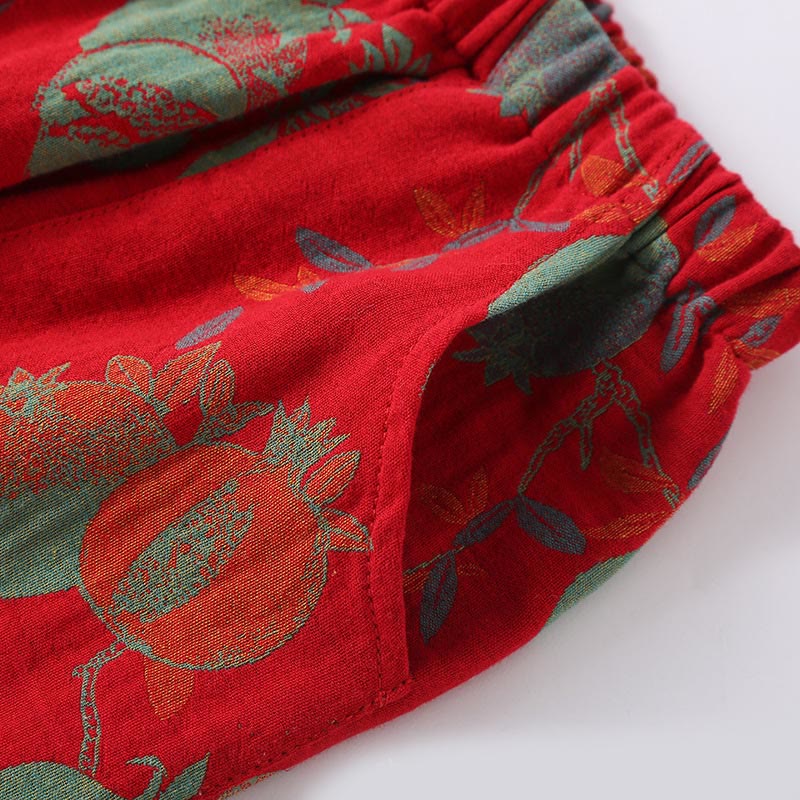 Set di 2 pezzi in patchwork Buddha Stones , camicia con bottoni a rana, pantaloni e tasche in puro cotone - Image 12