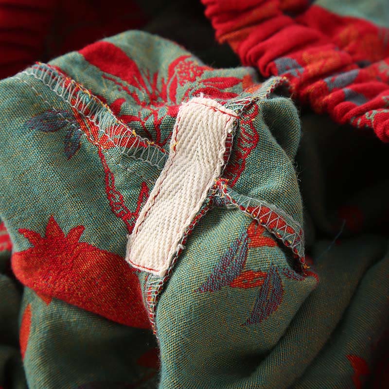 Set di 2 pezzi in patchwork Buddha Stones , camicia con bottoni a rana, pantaloni e tasche in puro cotone - Image 14