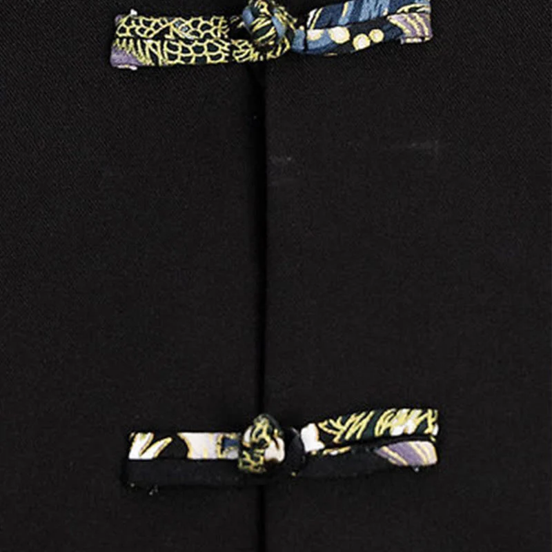 Set di abbigliamento da uomo con pantaloni e camicia a maniche lunghe con onde e bottoni a rana, 2 pezzi, motivo Buddha Stones - Image 19