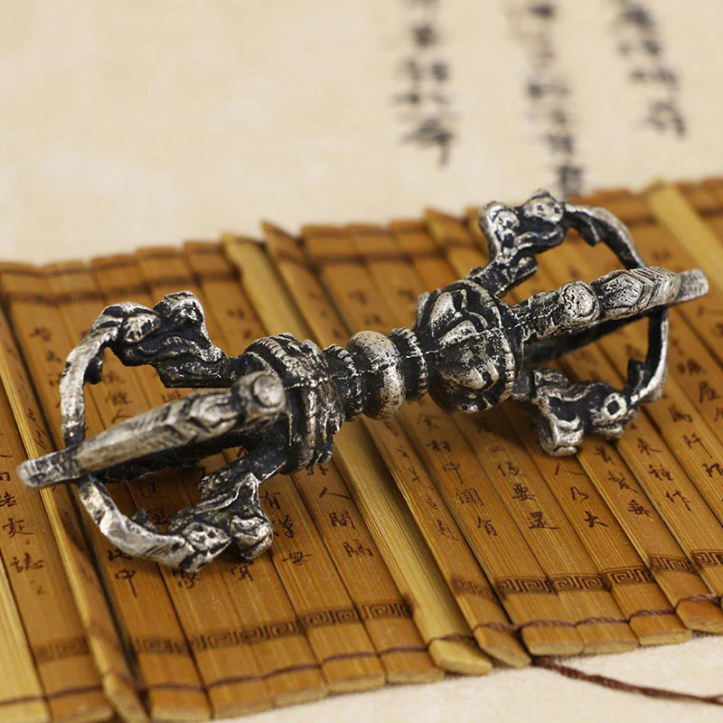Set di campane per meditazione tibetane Buddha Stones e decorazioni in rame Vajra Dorje - Image 10