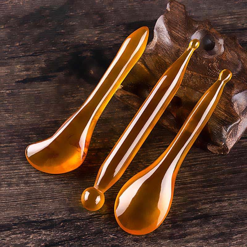Set di pettini per massaggio completo del corpo e del viso Gua Sha in resina - Image 3