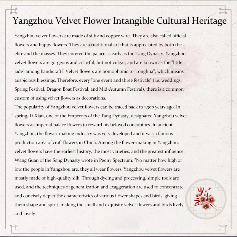 Spilla in seta di gelso con fiori di pesco in velluto di Yangzhou, realizzata a mano con Buddha Stones - Image 12