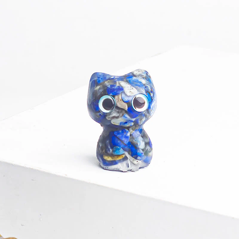 Statua decorativa di purificazione di piccoli gatti in resina gocciolante Buddha Stones - Image 8