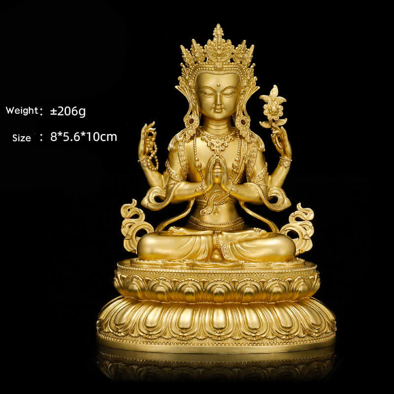 Statua di Buddha della medicina Shakyamuni Amitabha, statua in rame della serenità, decorazione per la casa - Image 13