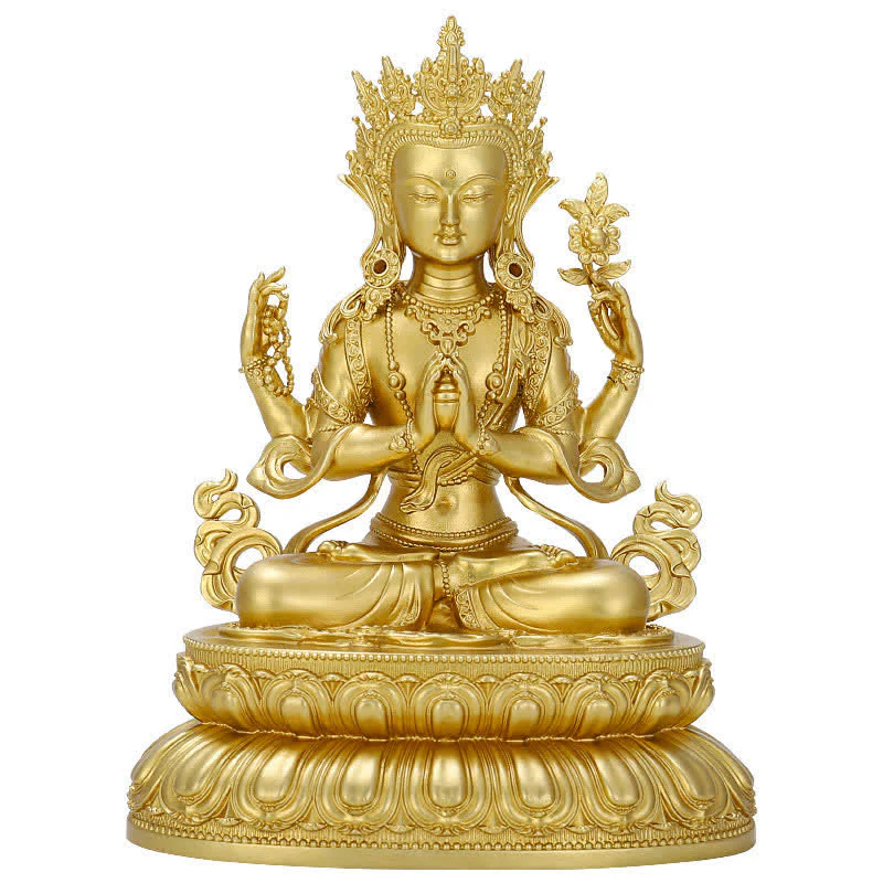 Statua di Buddha della medicina Shakyamuni Amitabha, statua in rame della serenità, decorazione per la casa - Image 17