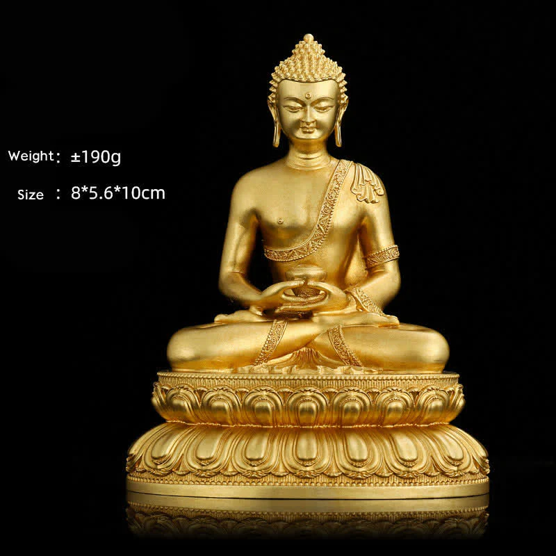 Statua di Buddha della medicina Shakyamuni Amitabha, statua in rame della serenità, decorazione per la casa - Image 4