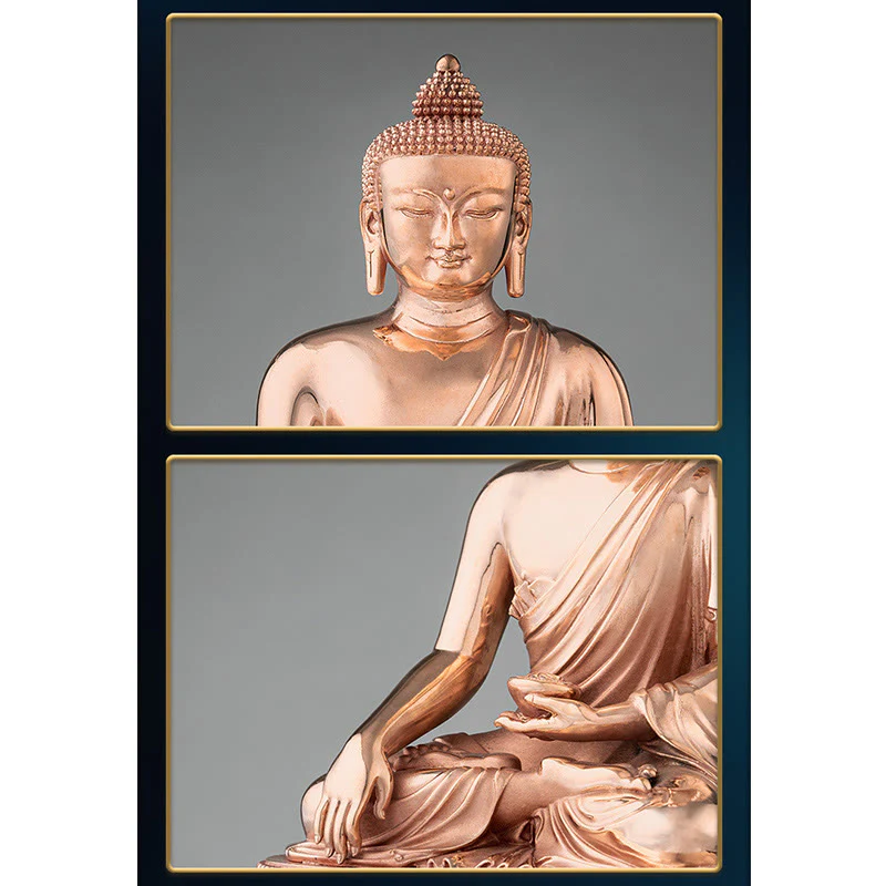 Statua di Buddha Gautama Shakyamuni in rame, decorazione per la casa - Image 7