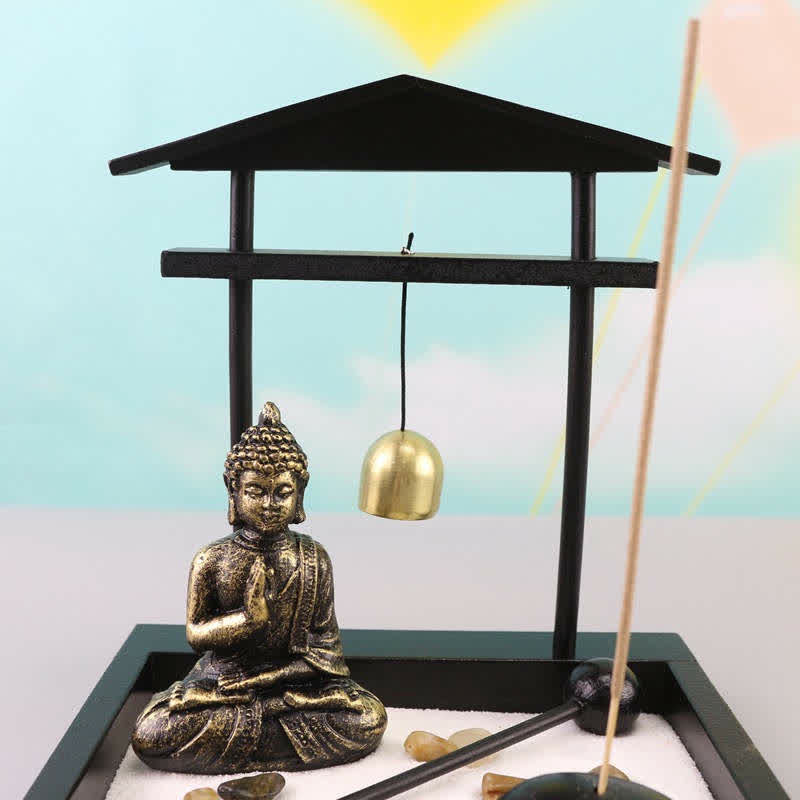 Statua di Buddha Rocce Meditazione Pace Zen Giardino Set Decorazione per la casa - Image 6