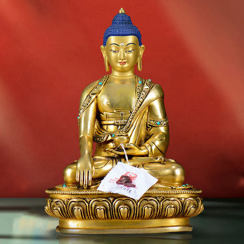 Statua di rame della compassione di Buddha Shakyamuni Decorazione